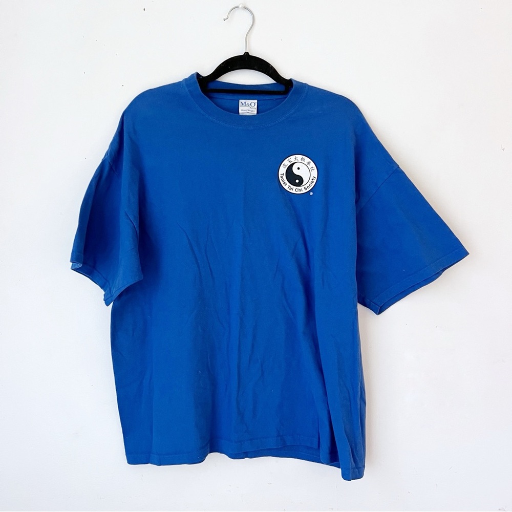 💙 Vintage Taoist Tai Chi Society T-Shirt – Cobalt Blue Heavyweight Boxy Tee